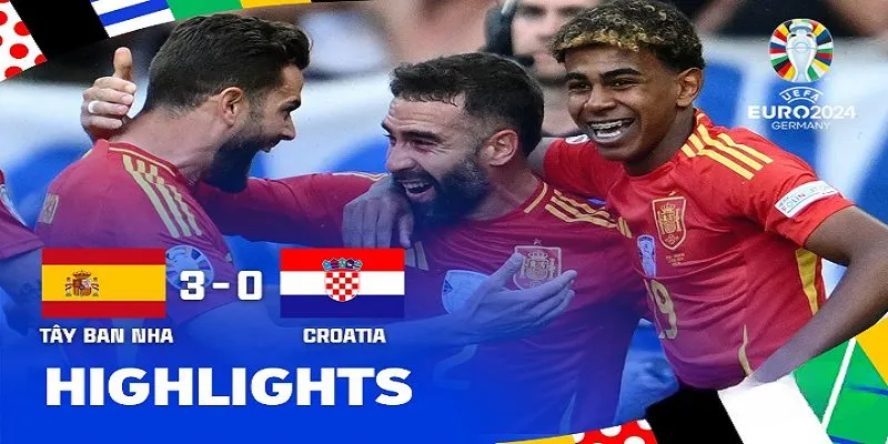Tây Ban Nha đã có chiến thắng ấn tượng 3 - 0 trong trận gặp Croatia