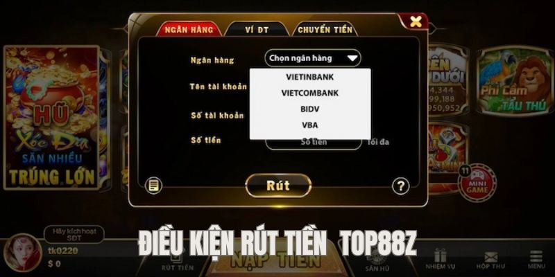 Một vài vấn đề cần lưu ý theo hướng dẫn rút tiền Top88z